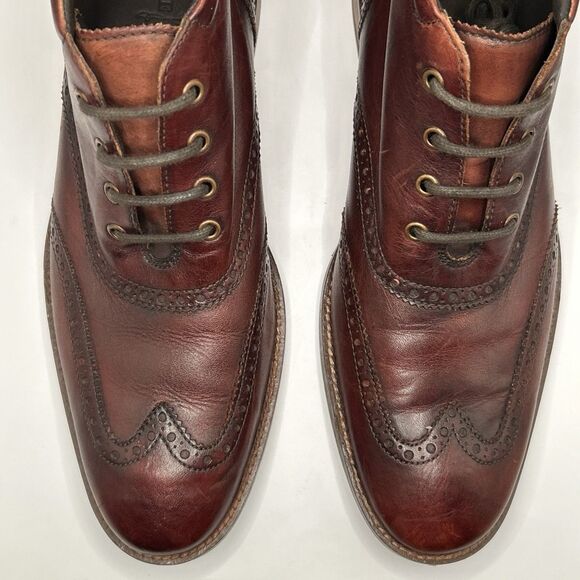 Cole Haan Liam Chukka Wingtip Leather Ankle Dress Shoes Brown Mens 8 EXCELLENT main image 5
